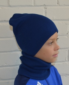 Детская тёплая шапочка  Cp241.8 синий