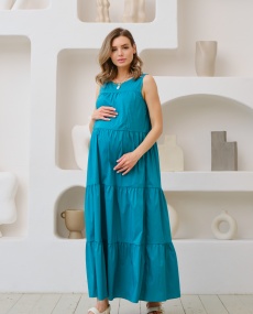 Платье для беременных и кормящих мам Dr048.4 изумруд